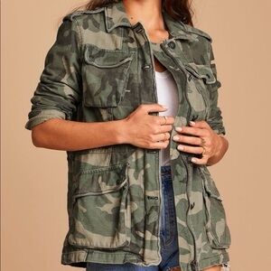 Free People Camo Utility Coat XS Not Your Brother's Surplus Jacket Green Cargo